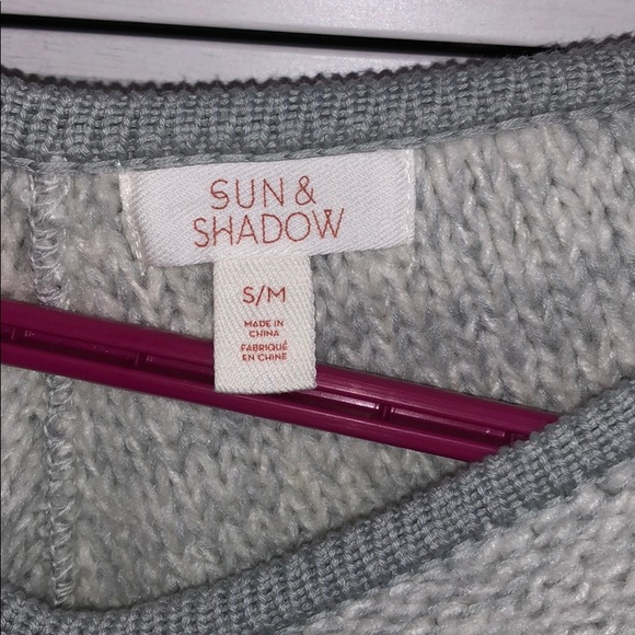 Nordstrom (Sun & Shadow) Grey Frill Poncho - Picture 2 of 3
